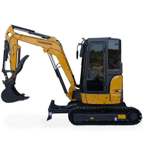 Miniexcavadora Donker DK40 con cabina, 2 velocidades, joysticks, aire acondicionado y motor Yanmar d